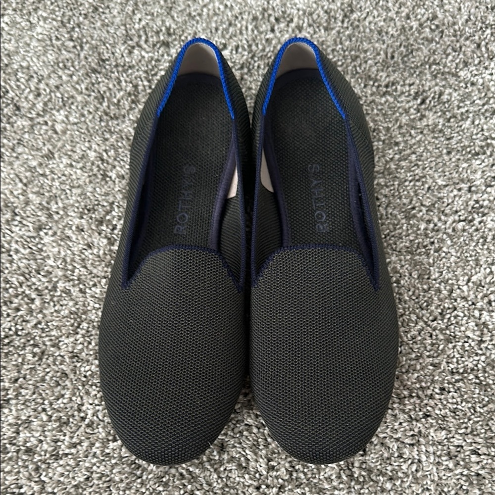 Rothy's Black Loafers Sleek Slip-On Comfort - Picture 2 of 7
